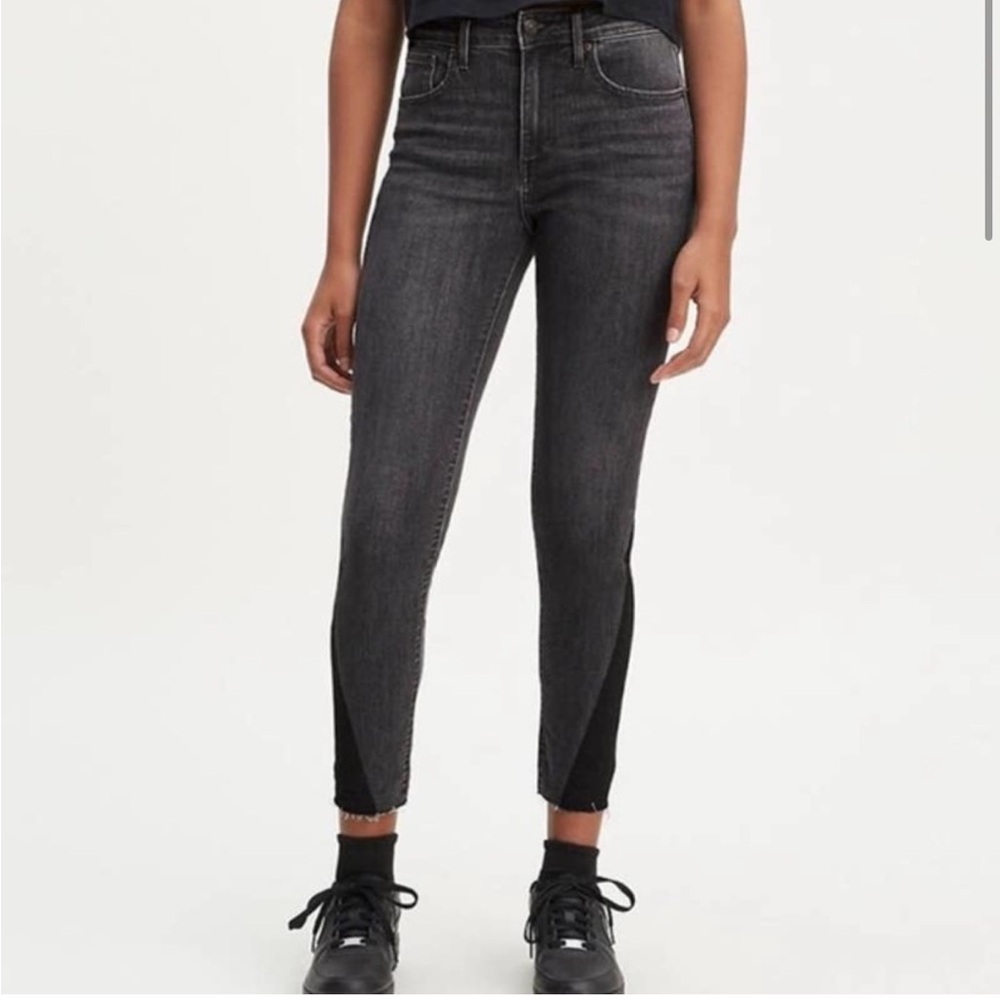 Levi’s Premium 721 High Rise Skinny Ankle Jeans, Charcoal Gray / Black, Size 29